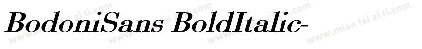 BodoniSans BoldItalic字体转换